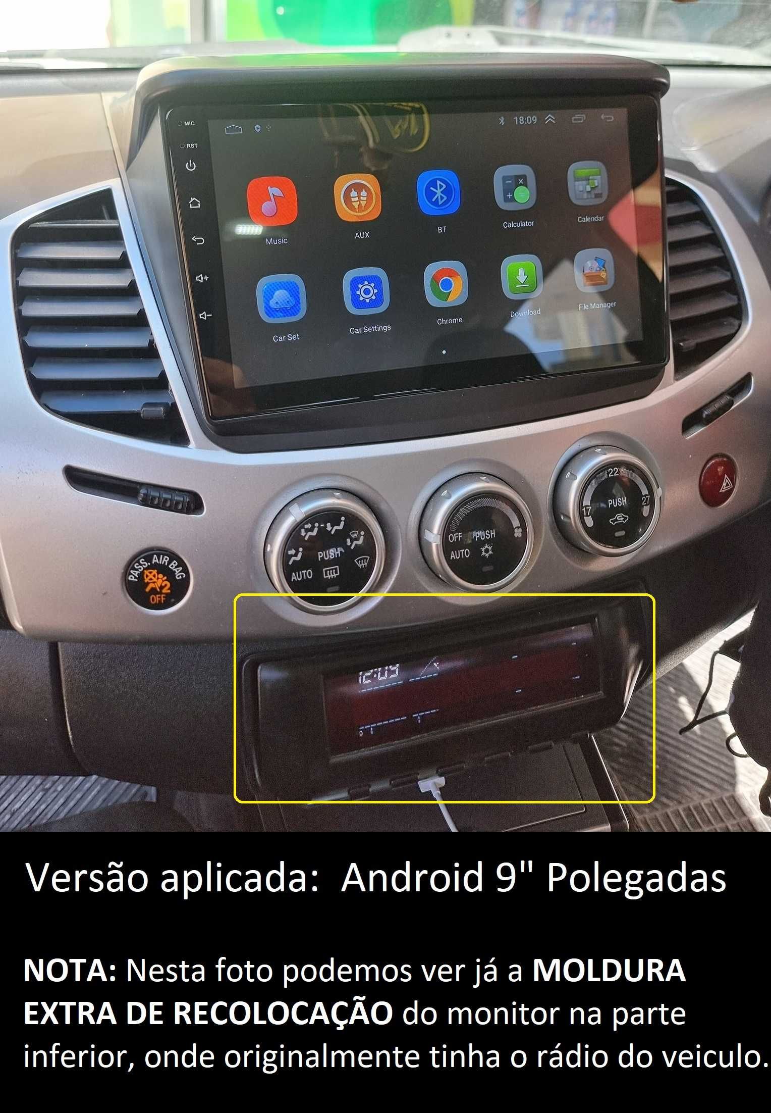 (NOVO) Rádio 2DIN • Mitsubishi L200 • [4+32GB] Android • L-200 Strakar