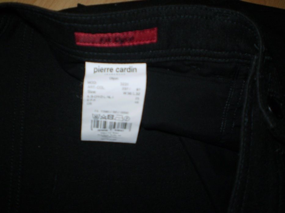 Spodnie męskie czarne roz XL / XXL, W36L32 * Pierre Cardin