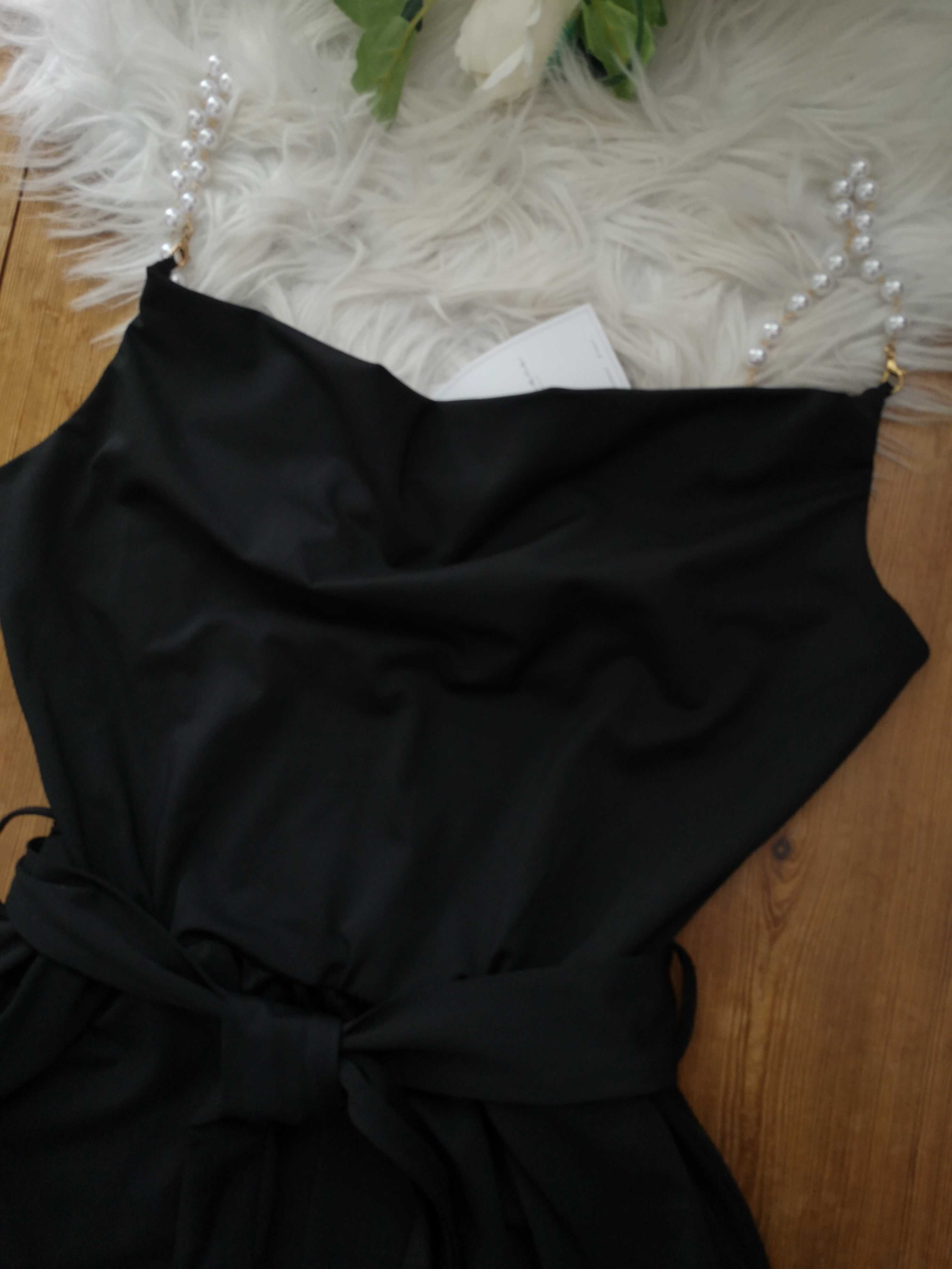 Kombinezon letni 38 40 Varlesca szerokie nogawki elegancki wiskoza