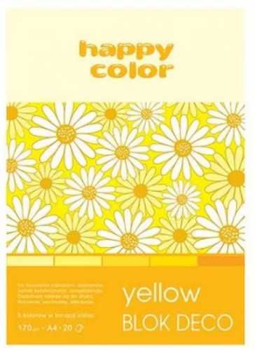 Blok A4/20K Deco Yellow 170g HAPPY COLOR