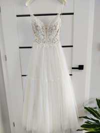 Unikatowa suknia ślubna Lillian West - ivory 36/S