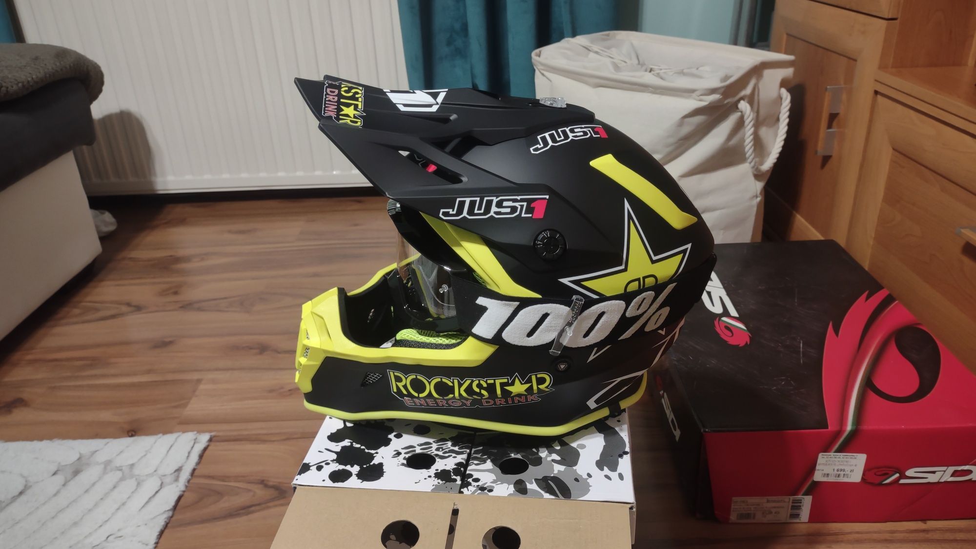 Kask cross enduro plus gogle