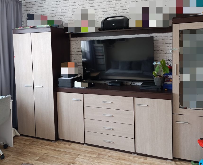 Meblościanka, meble do salonu, szafa, duża  komoda, witryna, półka