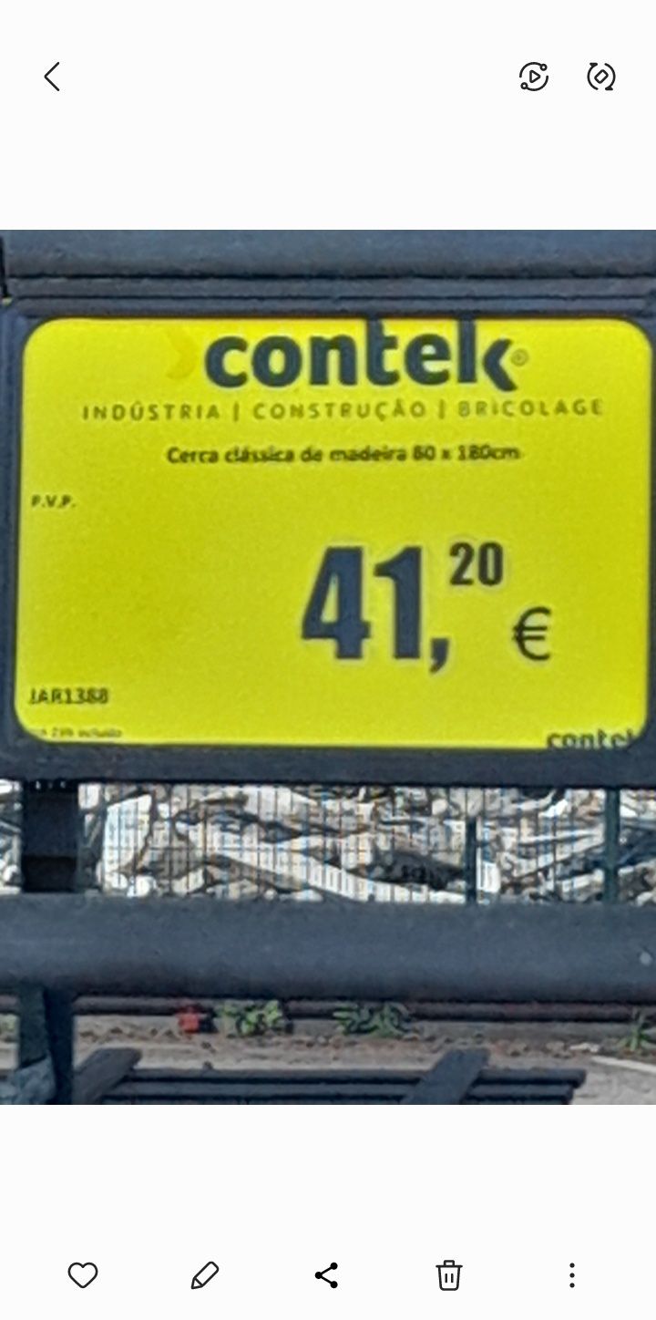 Vedação de jardim. Na compra da grande oferta da mais pequena.