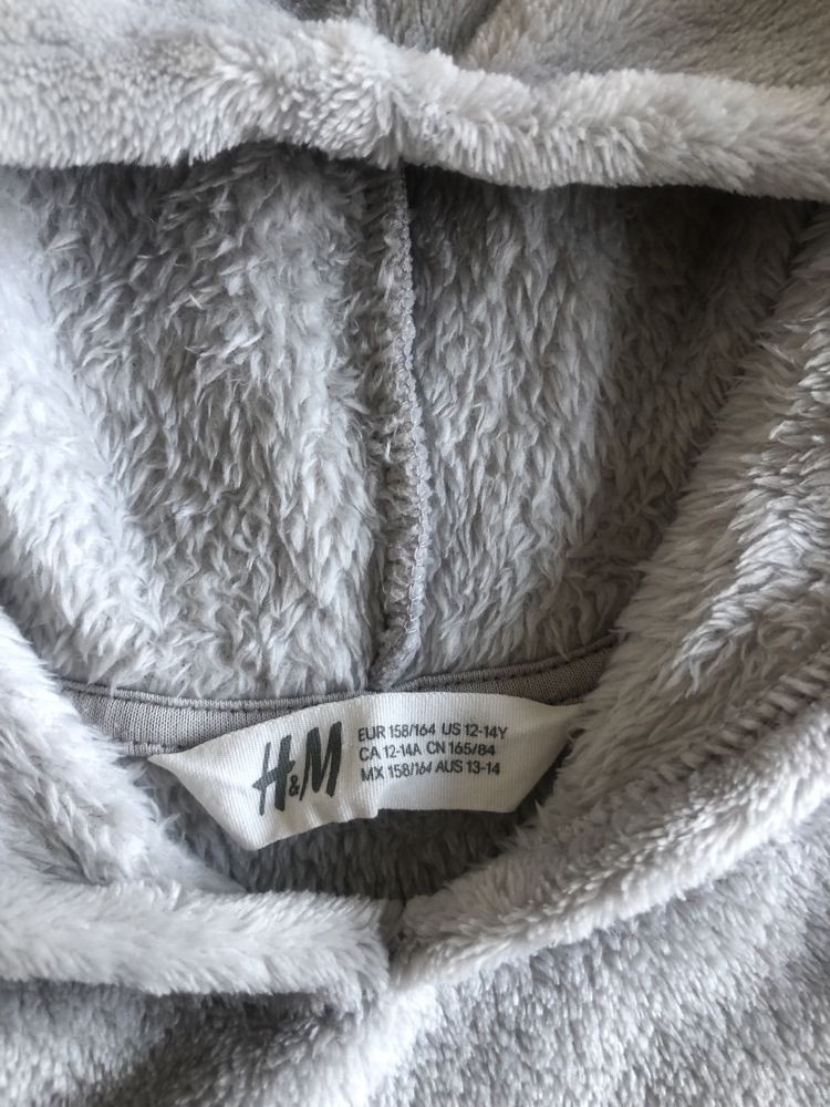 H&M kocobluza/sukienka/tunika kigurumi 158/164 SOWA