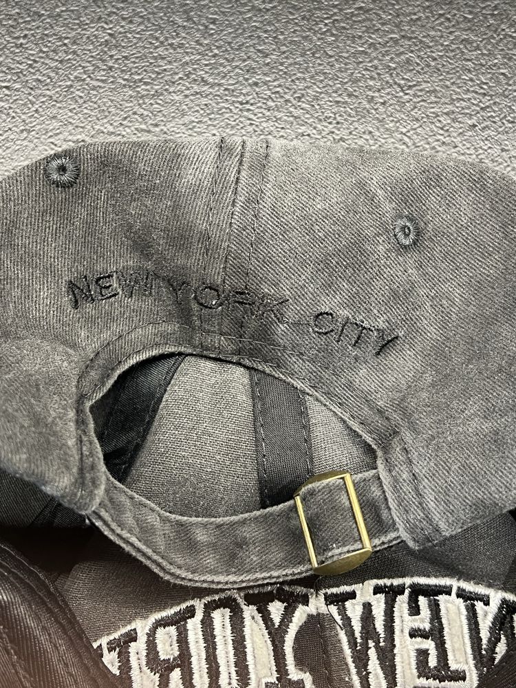 Nowa czarna czapka z daszkiem New York bawełniana unisex vintage