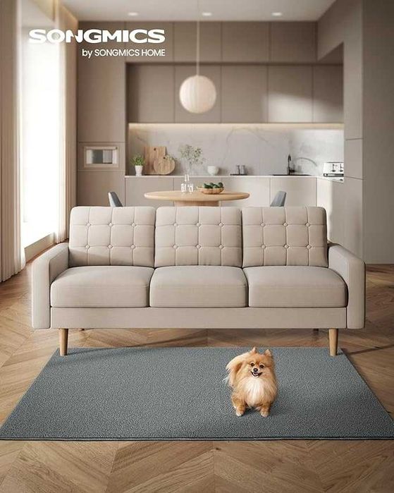 Dywan miękki antypoślizgowy 120 x 170 cm jasnoszary