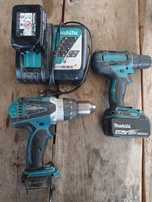 Makita BHP 458, DDF 848, ładowarka 2x baterie