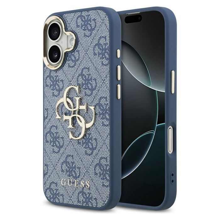 GUESS futerał do iPhone 17 GUHCP17S4GMGCBL złoto-niebieski PU z