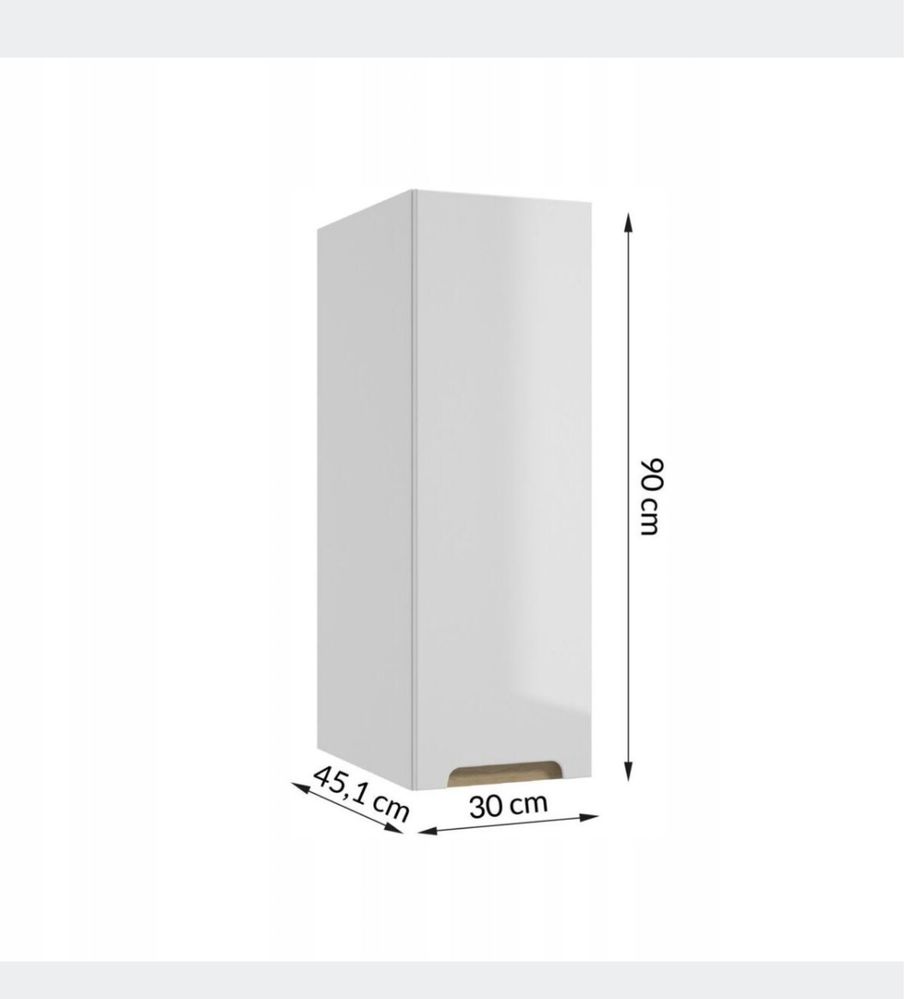 2x Szafka łazienkowa wisząca stilla deftrans 30x90x45