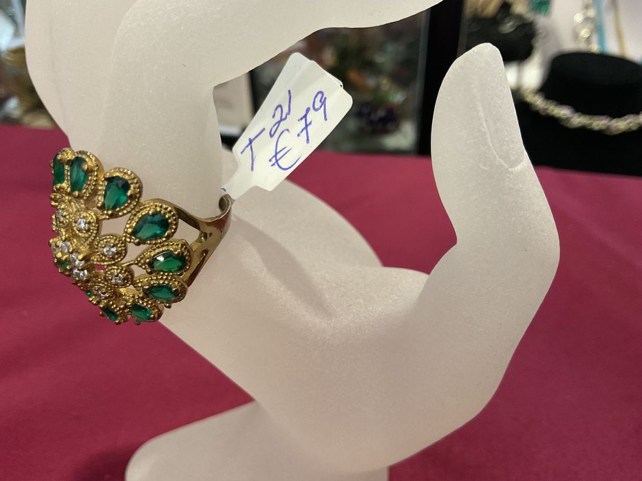 Anel prata banhado a ouro medida 21 mm   Anúncios abaixo