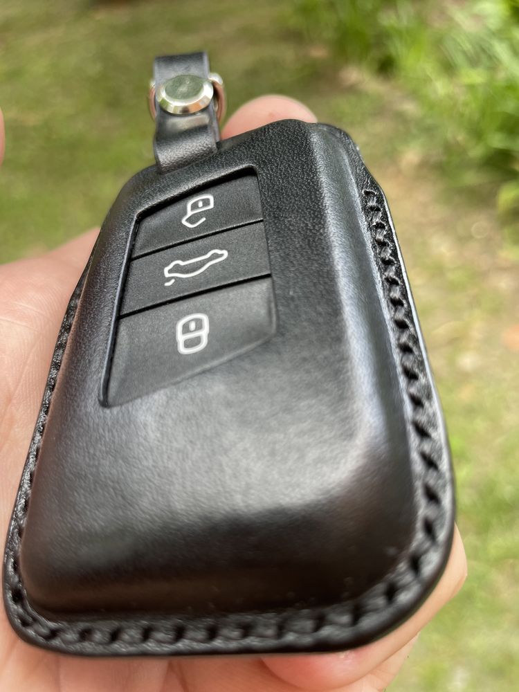 Кожаный чехол на ключ авто WV, Volkswagen, фольскваген