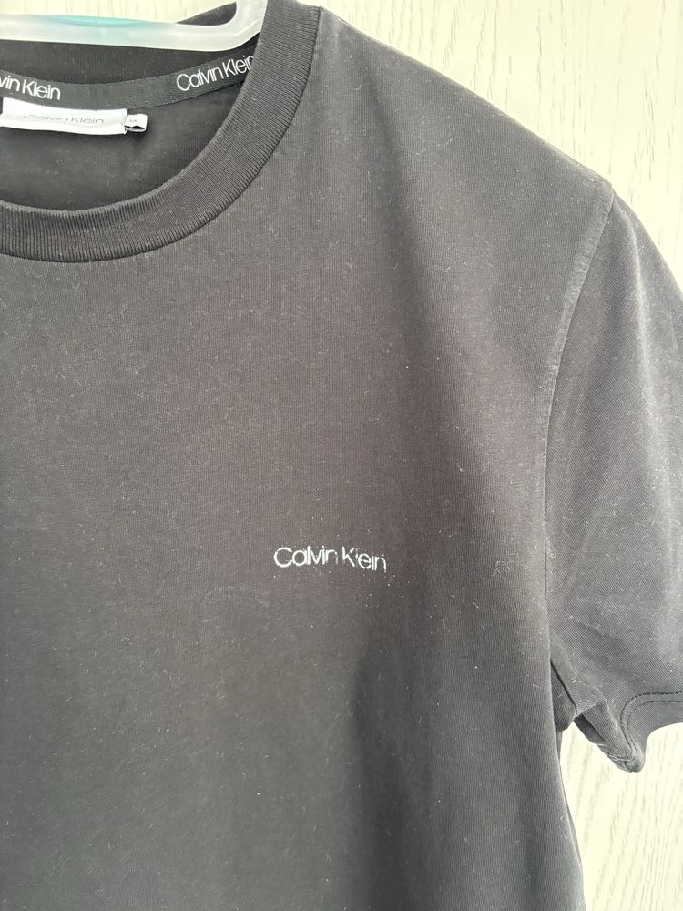 Czarna koszulka bawelniana calvin klein