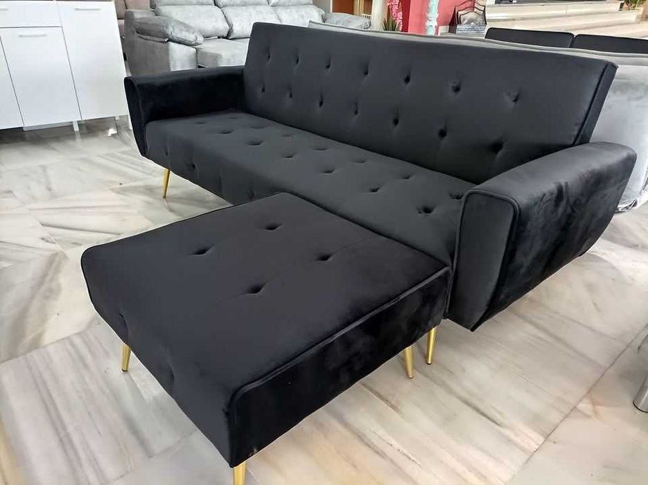 PROMOÇAO SOFA CAMA COM PUFF envios gratis paga na casa