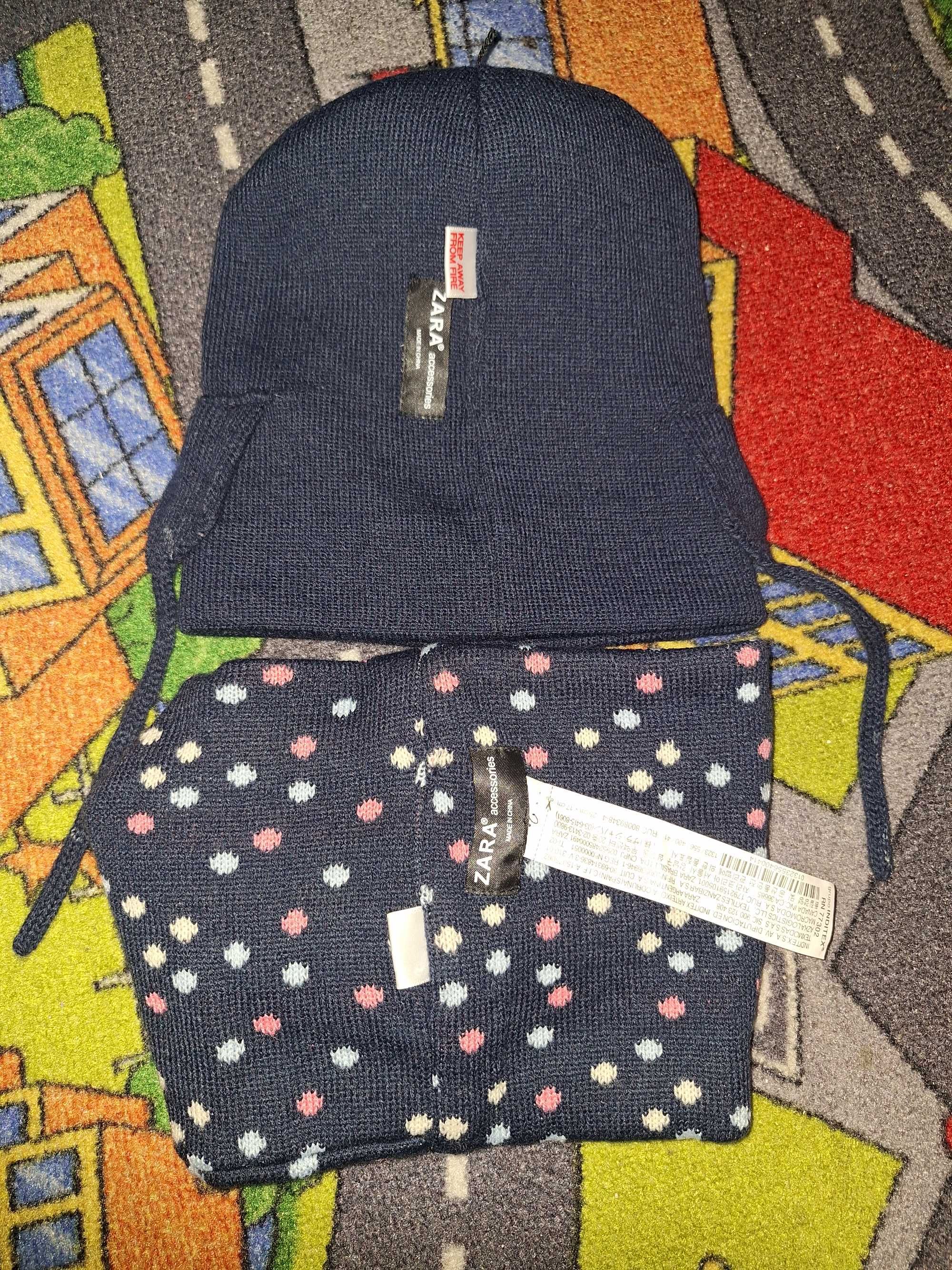 Czapka i komin Zara 1-3 lata dla królewskich bliźniaków.