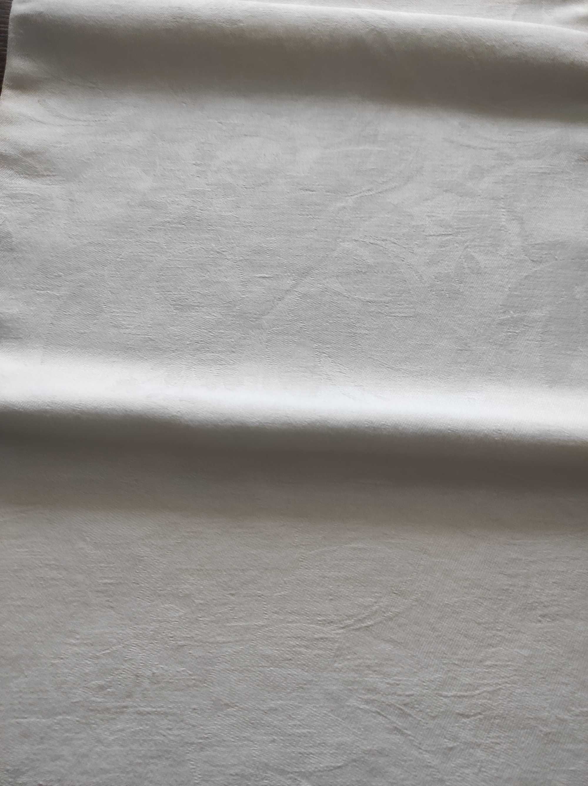 Obrus biały, 195x150, 100% bawełna, PRL, Nowy, Żyrardów