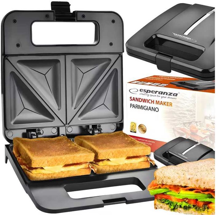 toster opiekacz do kanapek nowy tosty sandwich 1000W