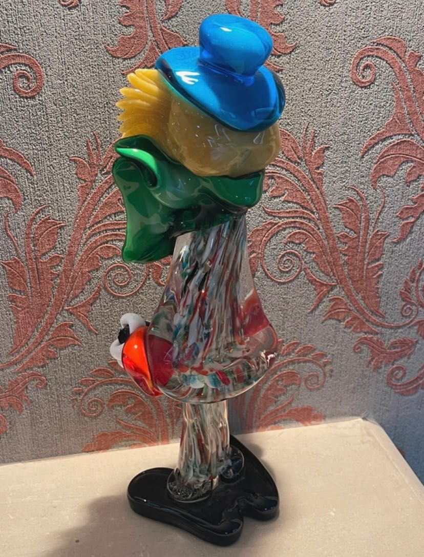 Palhaço vintage em cristal de Murano italiano