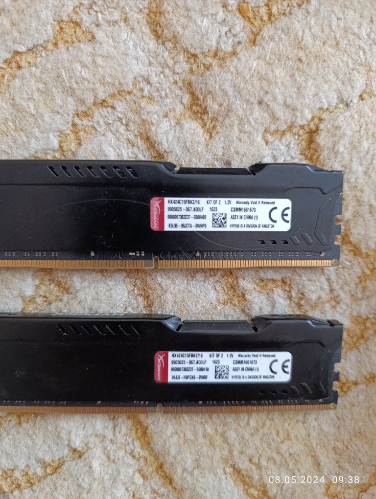 Оперативная память Hyperx FURY 16gb(2x8) 2400ghz