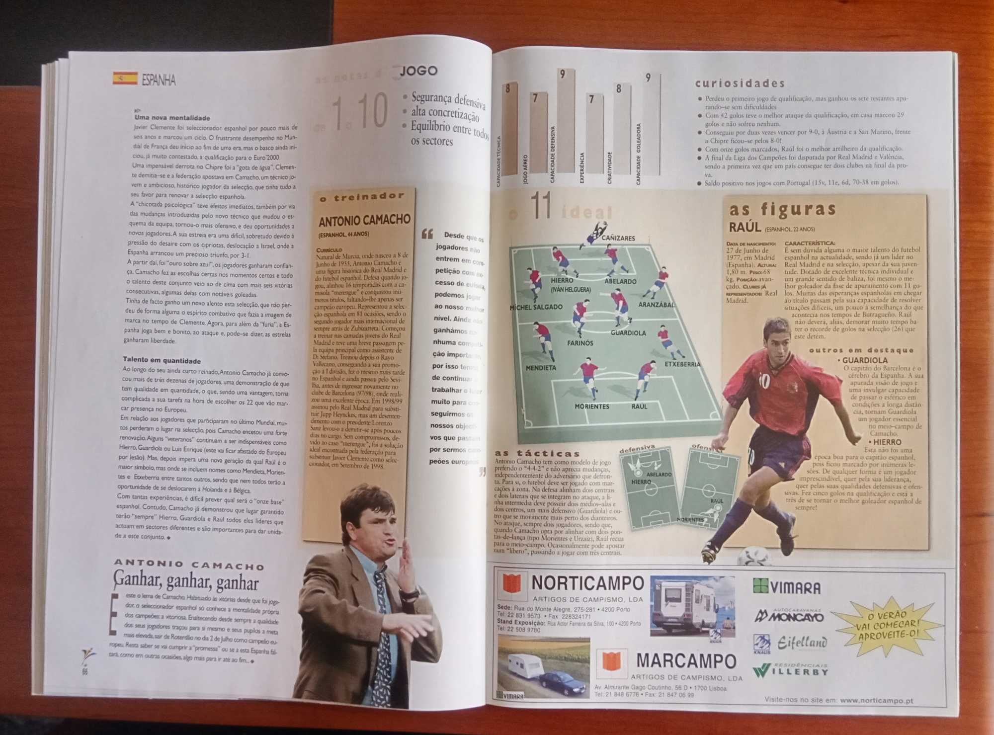 Revista do jornal o jogo de apresentação do europeu de futebol 2000