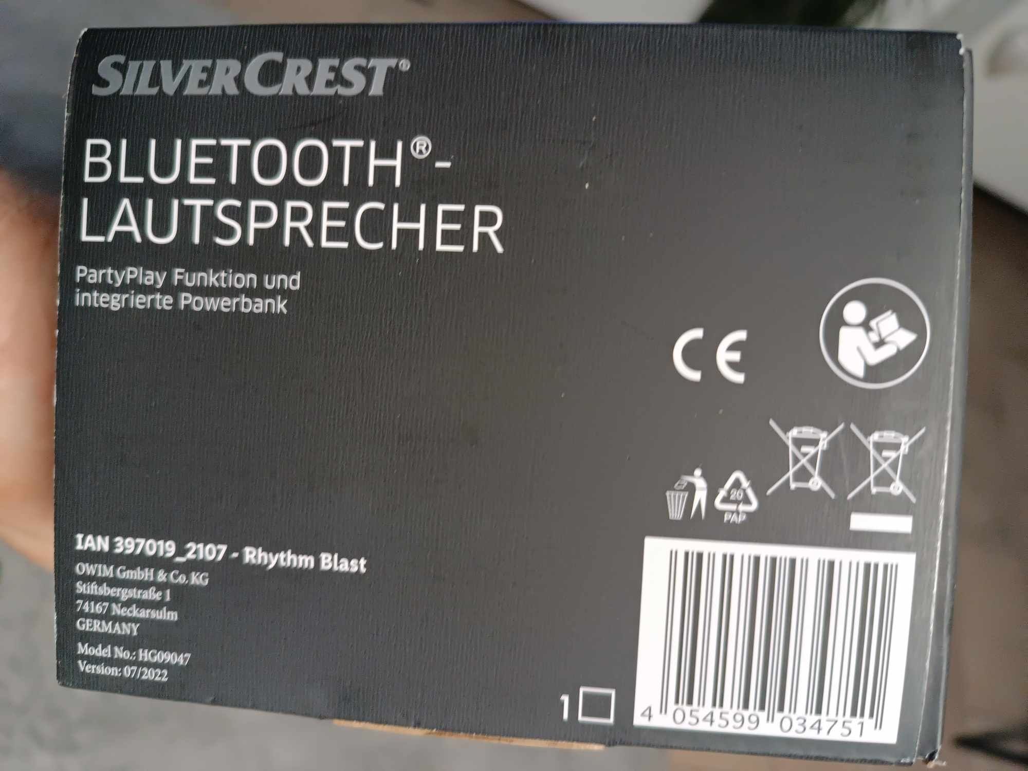 Nowy głośnik bluetooth Silvercrest