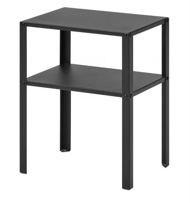 Mesa de cabeceira, preto, 37x28 cm em ferro
