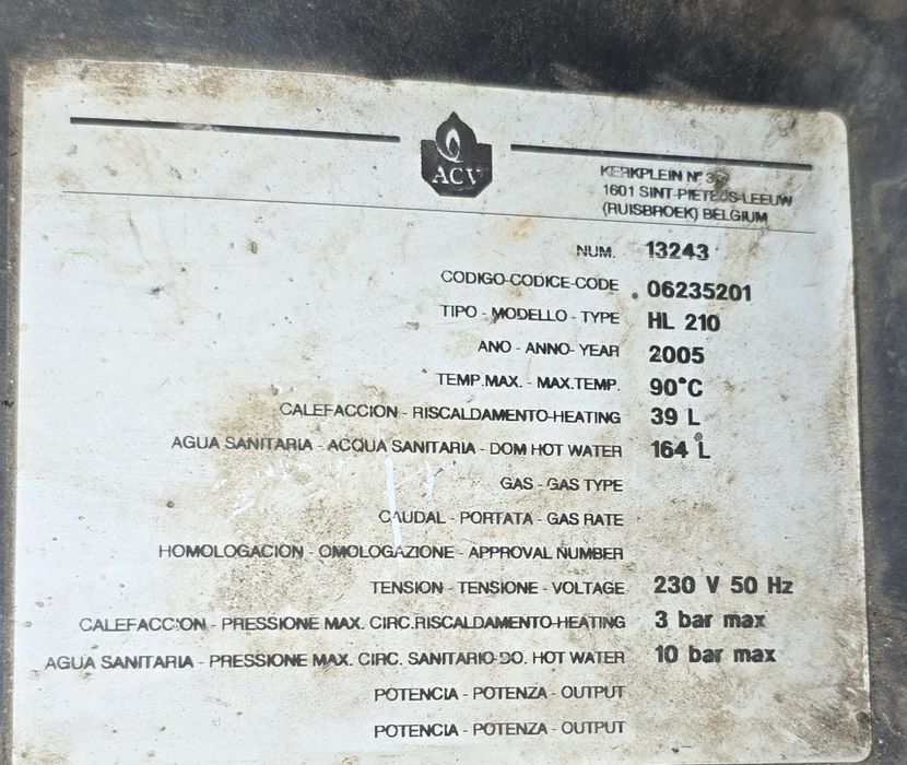 Depósito de Águas Quentes Sanitárias 200l inox