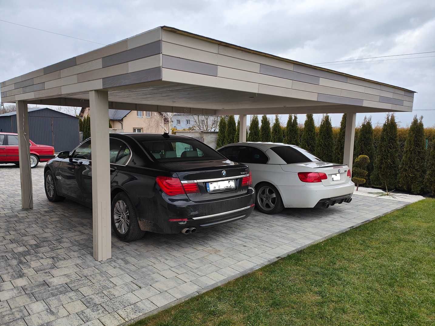 Nowoczesna wiata samochodowa carport wiata garażowa 6x6