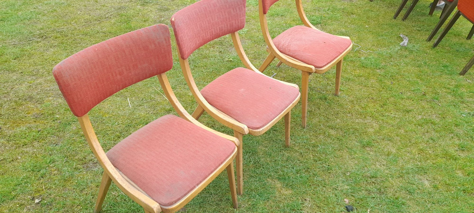 Krzesła skoczek prl Aga fotele