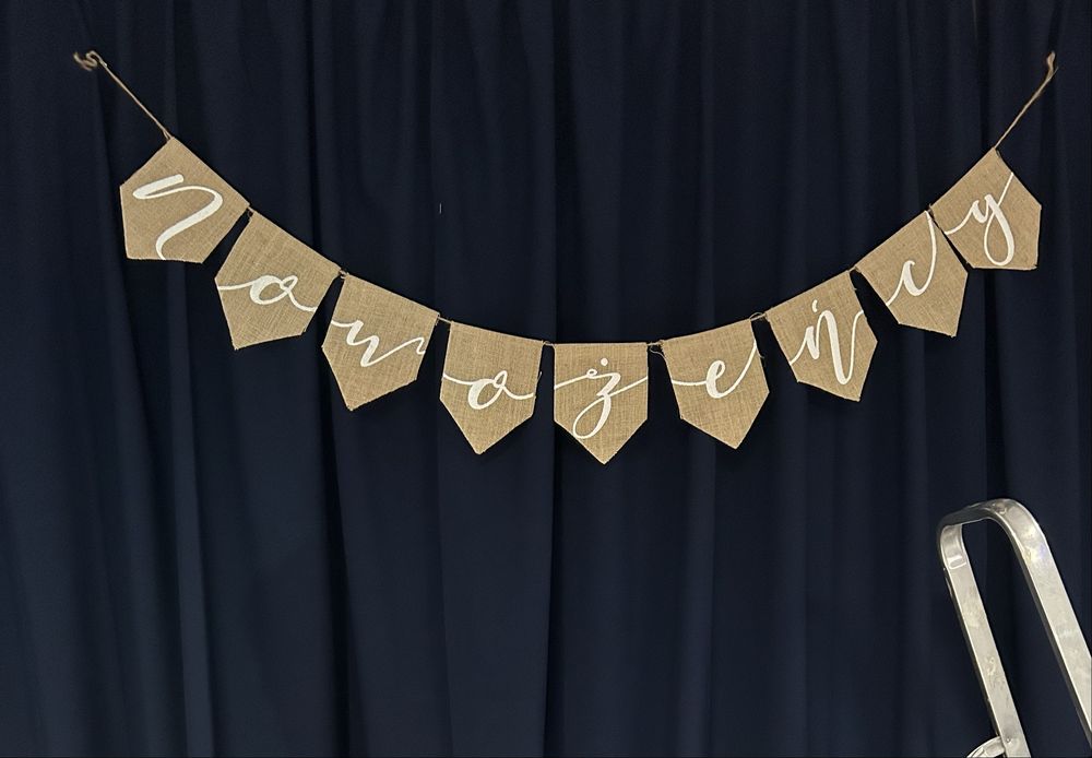 dekoracje weselne napis ścianka