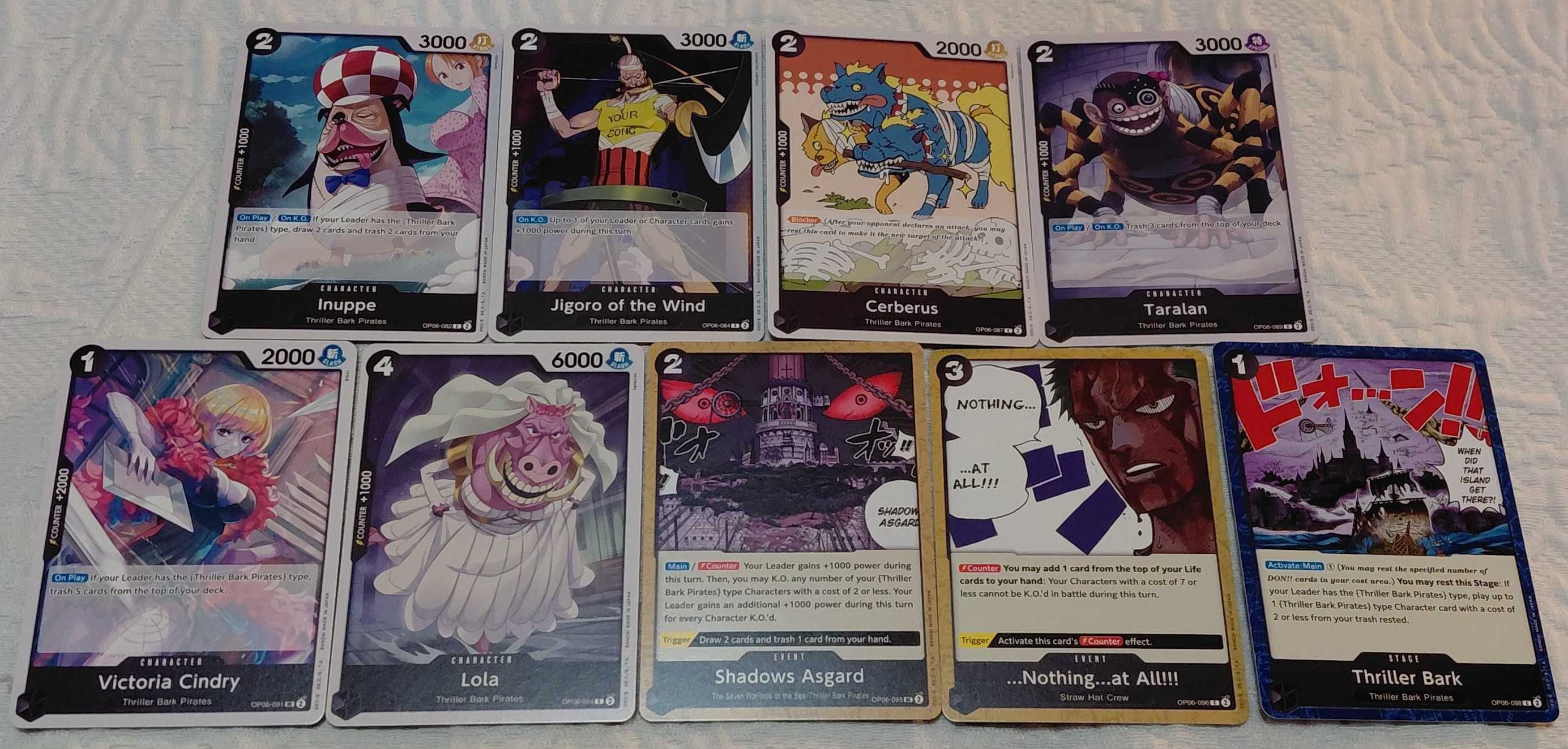 lote de 226 cartas one piece tcg OP06
