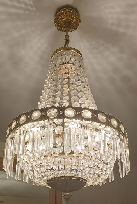 Candeeiro de tecto em cristal