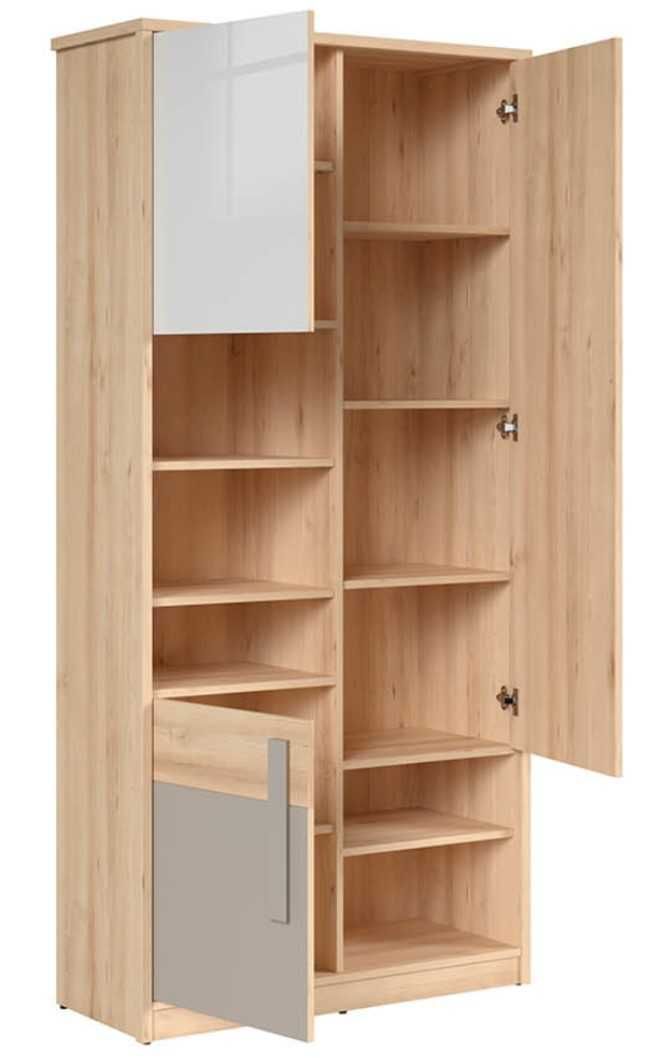 szafa, regał BRW Namek 95 cm z 3 drzwiami i 5 półkami buk iconic