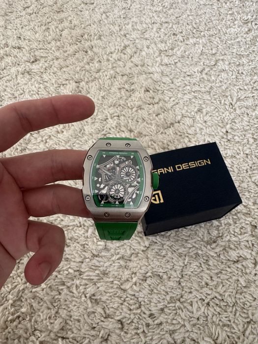 Чоловічий годинник Pagani Design PD-YS012 Silver-Green