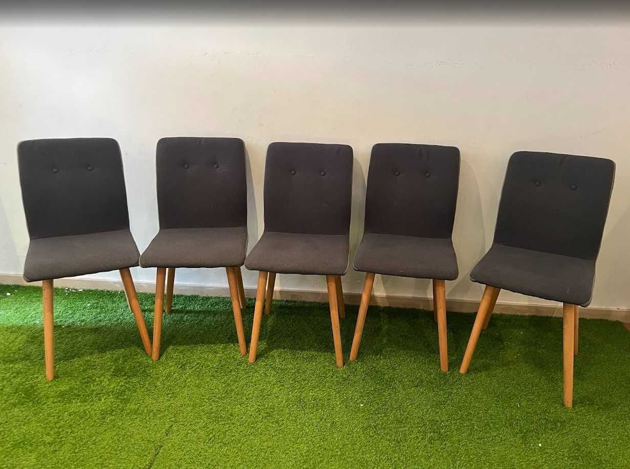 Conjunto de 5 cadeiras de sala – estilo moderno e minimalista