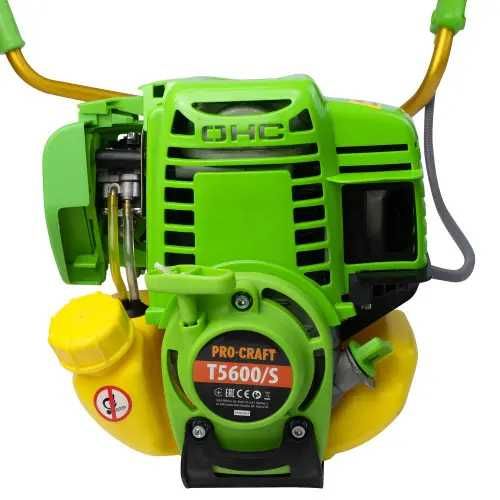 Бензокоса 4-х тактная Procraft T5600/S (Разборная штанга 3 ножа+катуш)