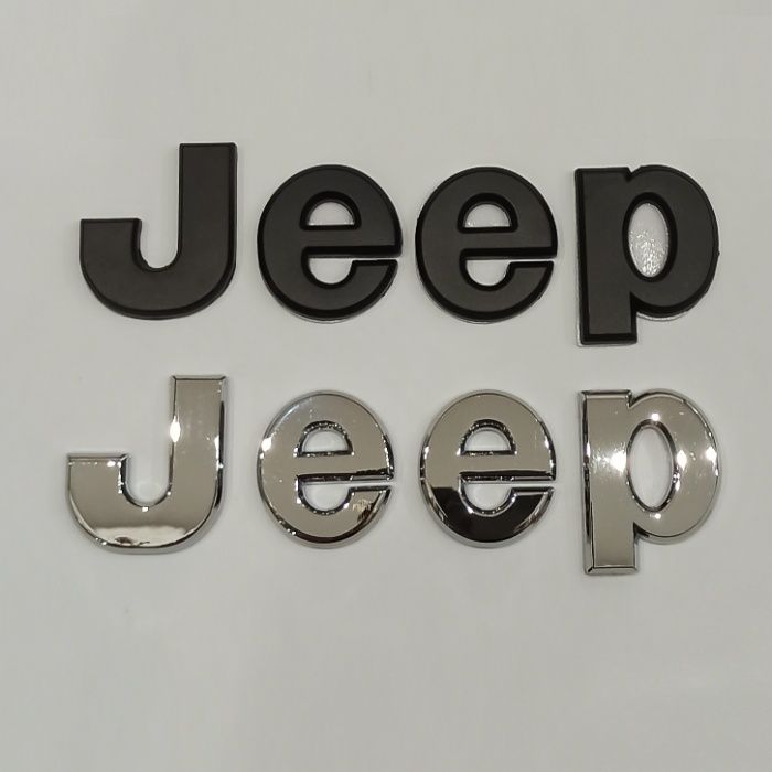 Эмблема на капот JEEP - МЕТАЛЛ! логотип надпись шильдик черный матовый
