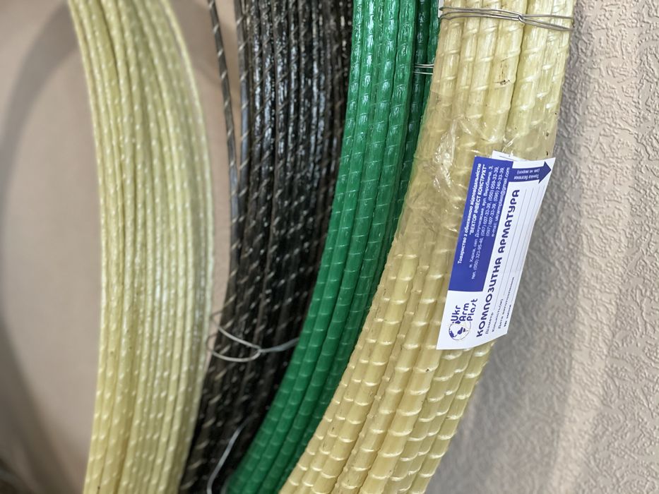 Арматура 4/5/6/7/8/10/12 ми та сітка Композитна виробник  Укрармпласт
