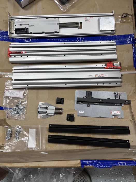 Blum Revego uno zestaw szyn kieszonkowych