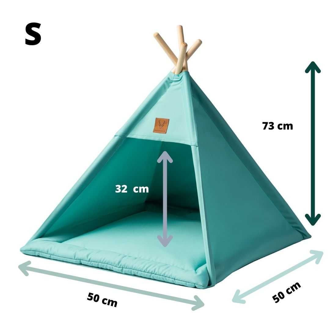 Legowisko dla Psa Namiot dla Psa Tipi dla Psa Miętowy 50x50 cm