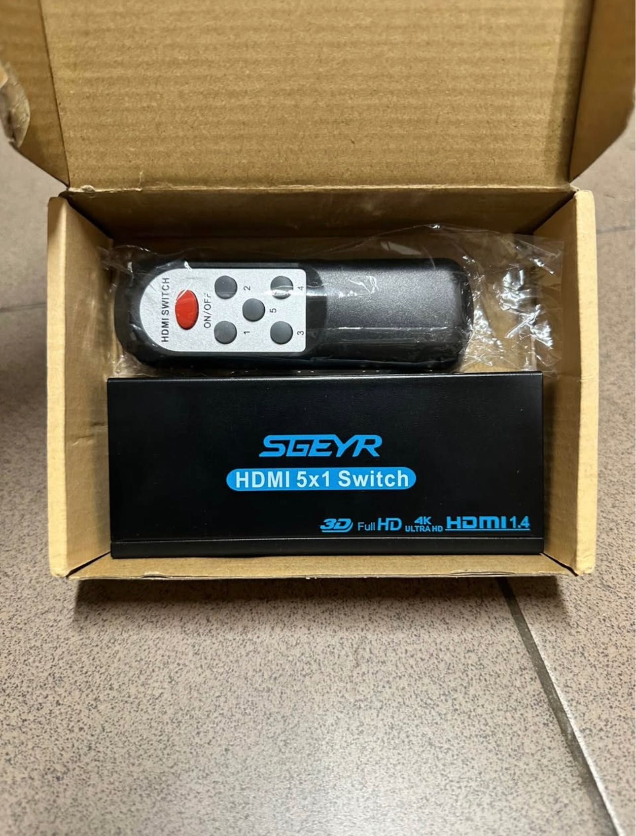 SGEYR Rozdzielacz Hdmi 5 w 1, przełącznik Hdmi 4K