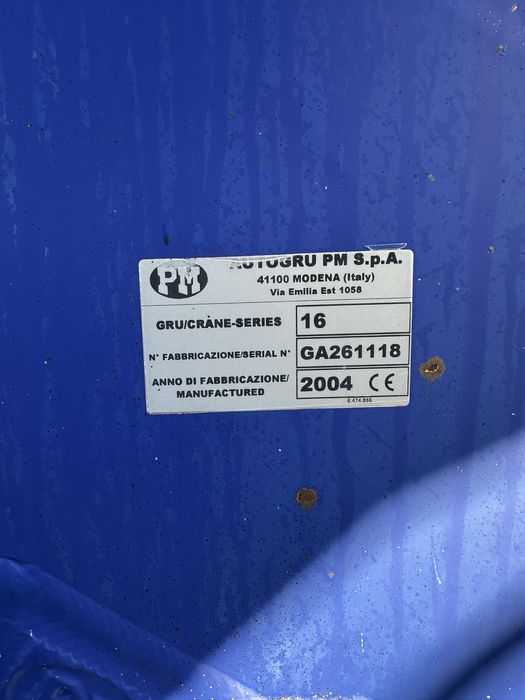 Кран маніпулятор PM 16    palfinger hiab fassi atlas effer