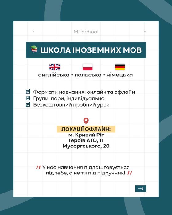 Репетитор / курси німецької мови для дітей та дорослих