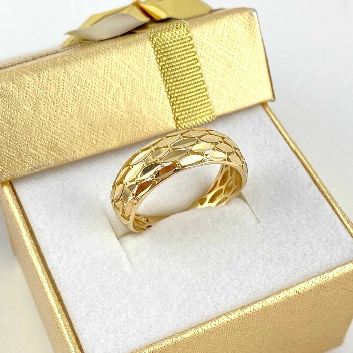 Unikatowy ZŁOTY pierścionek PRÓBA 585 (14K) rozmiar 18