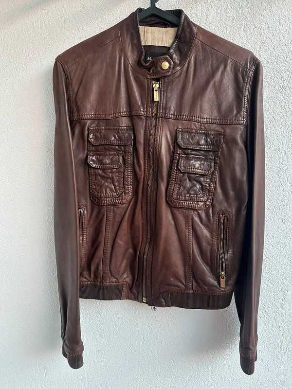 Casaco couro castanho (mulher) - Massimo Dutti