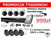 Nowy Zestaw 4 kamer (6-8-16) Monitoring sklepu domu pogląd na telef