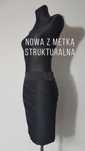 Vila Czarna spódnica Bandażowa strukturalna Fale Tuba 34 XS Nowa