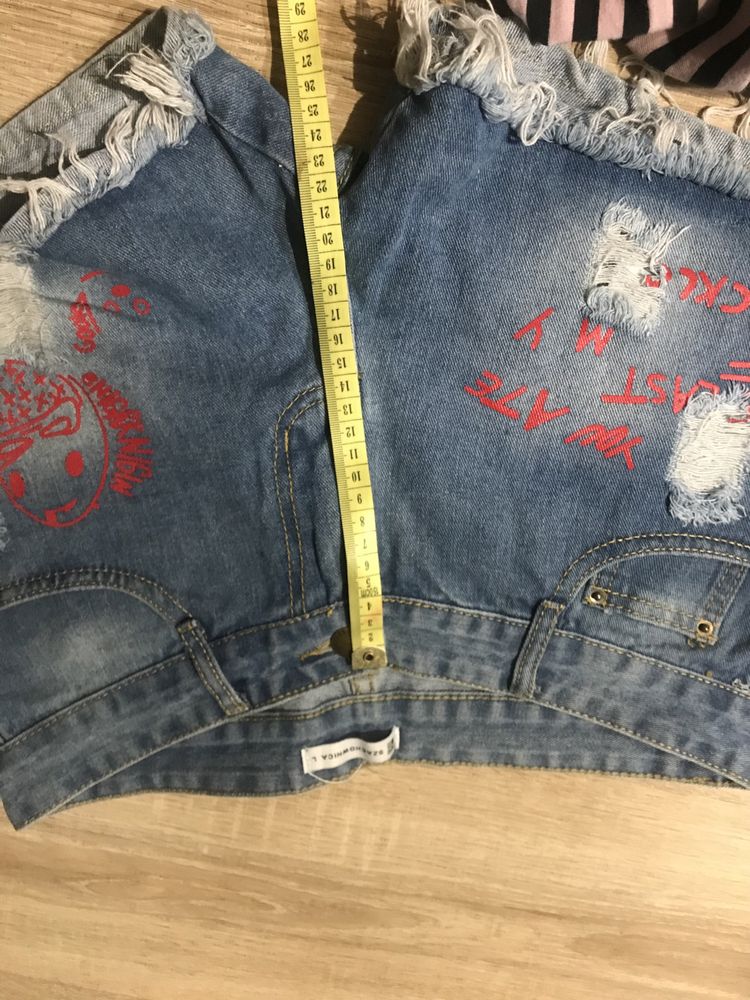 Szorty jeansowe krótkie spodenki jeans dzins L/XL