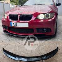 BMW Lip Frontal E90 E91 E92 E93 Look M3 Mperformance Preto brilhante