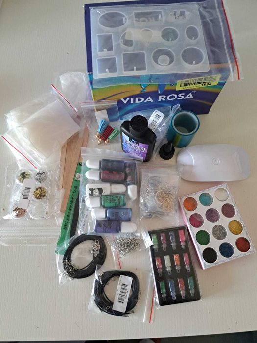 zestaw UV1 do robienia biżuterii z żywicy UV lampa UV formy żywica UV